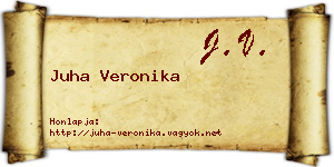 Juha Veronika névjegykártya